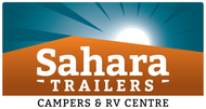 The logo for sahara trailers campers and rv centre