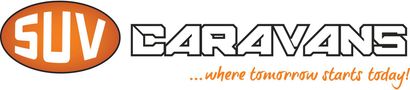 A logo for suv caravans where tomorrow starts today