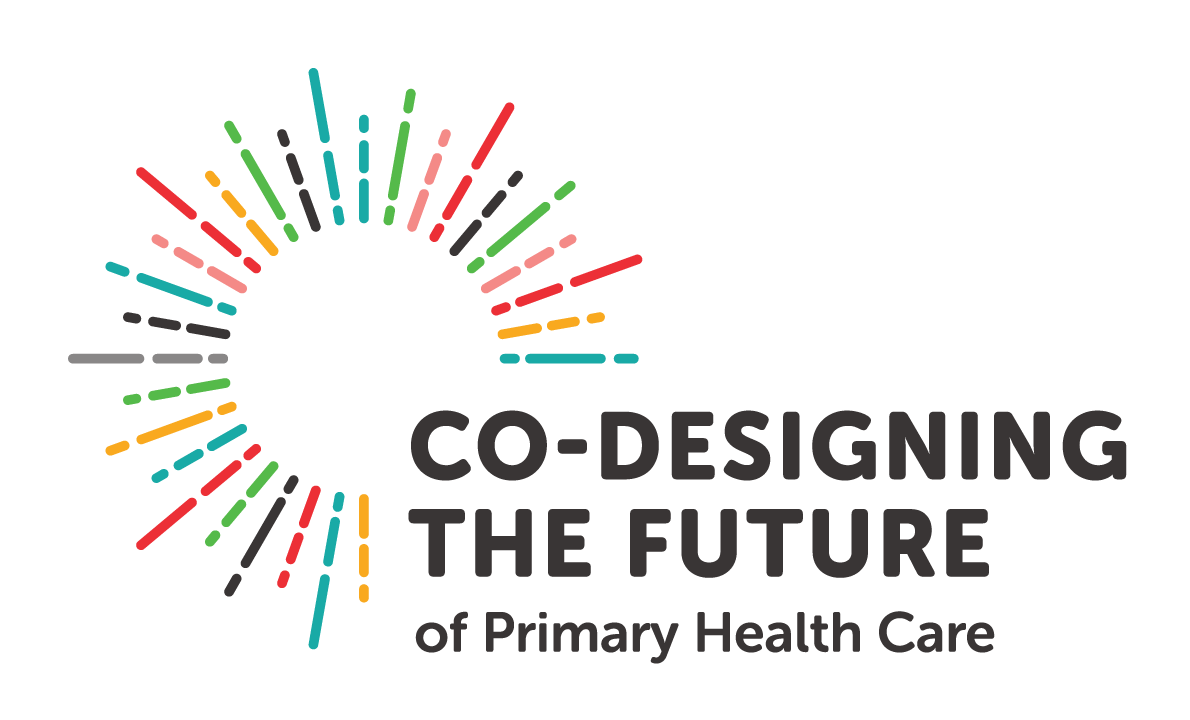 The logo for co-designing the future of primary health care