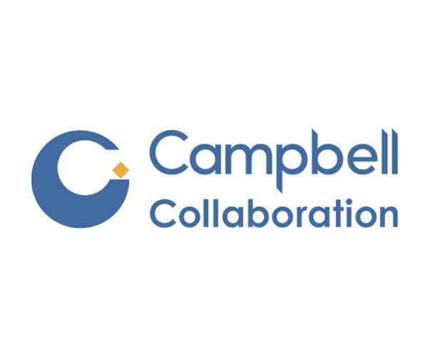 The logo for campbell collaboration is blue and white