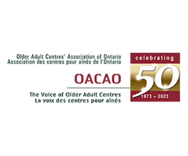 A logo for the older adult centres association of ontario