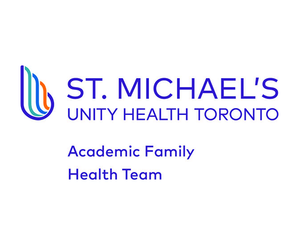 The logo for st. michael 's unity health toronto academic family health team