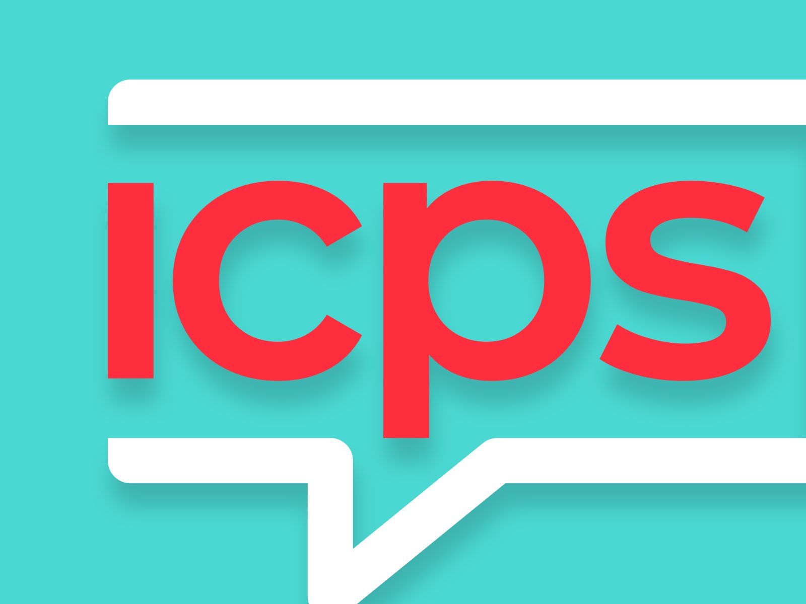A speech bubble with the word icps on it