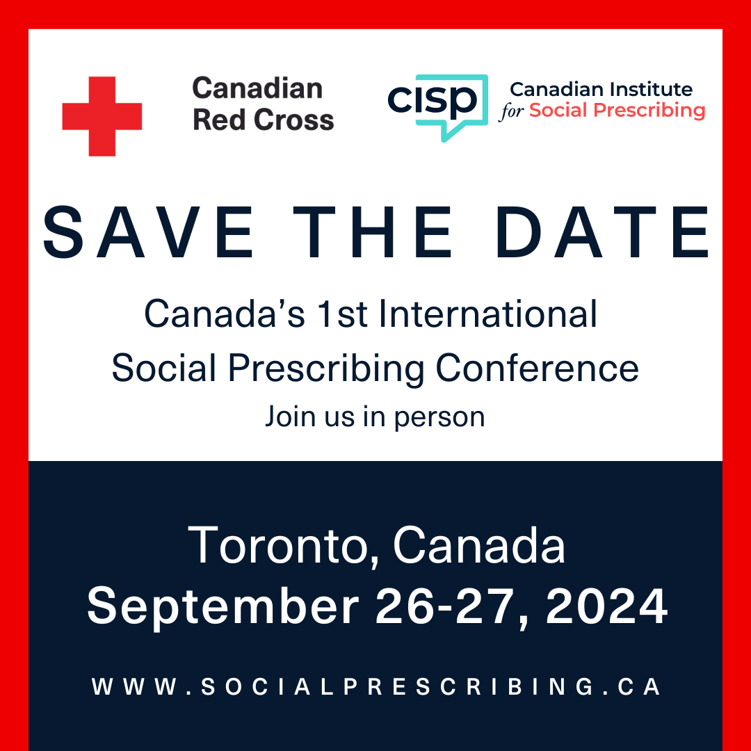A save the date for canada 's 1st international social prescribing conference