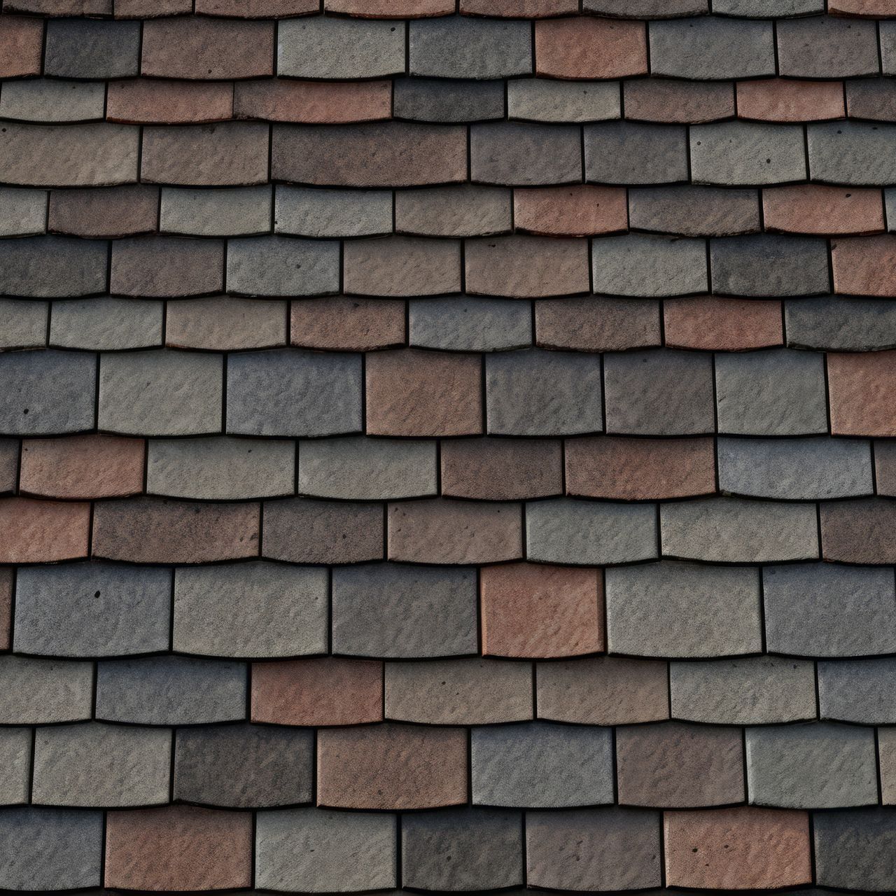 A close up of a slate roof