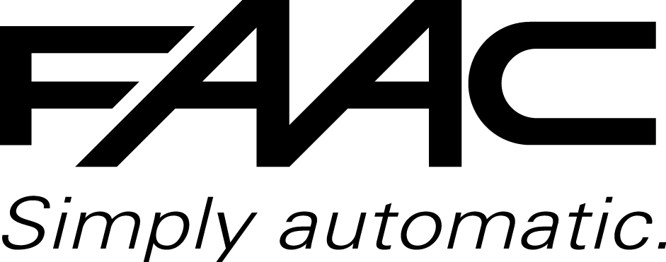 Il logo nero di FAAC con la scritta