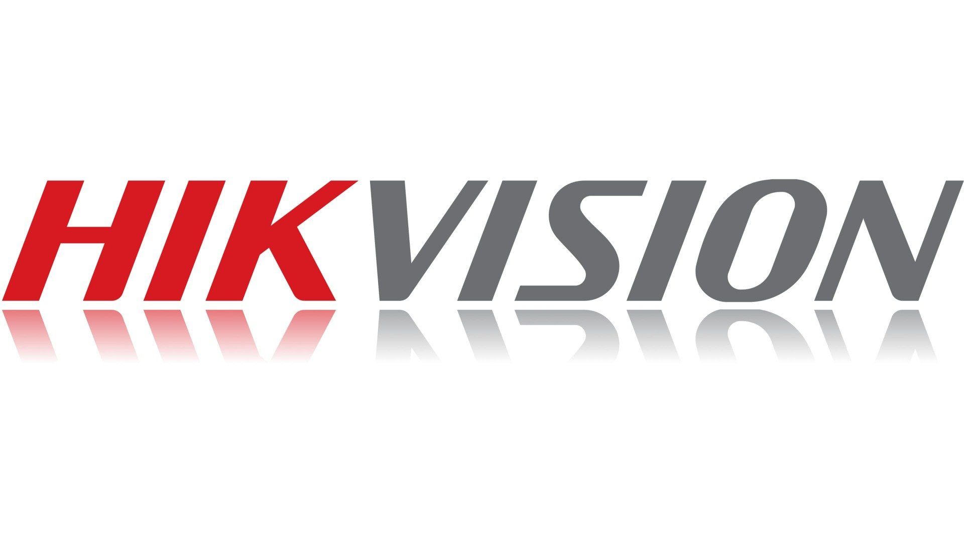 Il logo di Hikvision, con la scritta