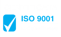 Un'icona quadrata blu con un segno di spunta bianco accanto alla scritta