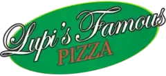 Lybi’s Famous Pizza logo in a green oval with white script and red “PIZZA” text