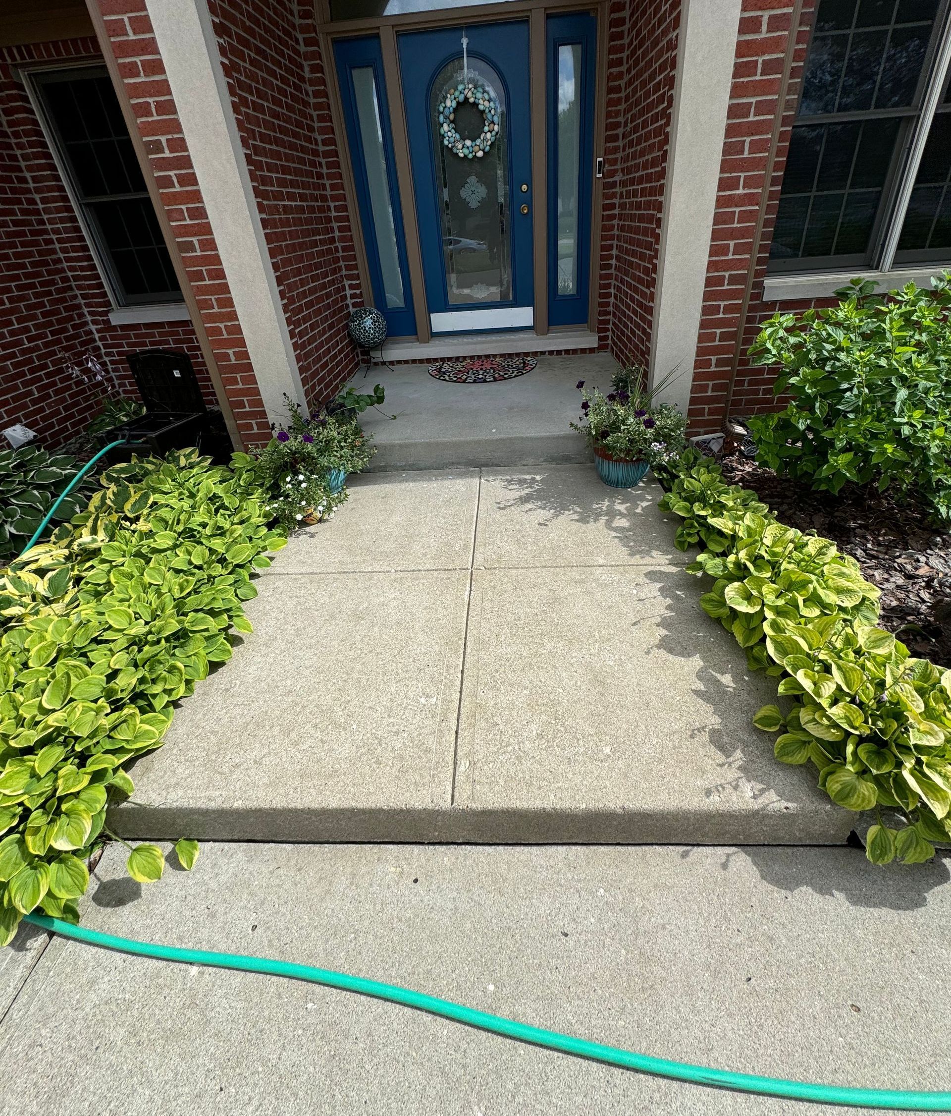 after pressure washing