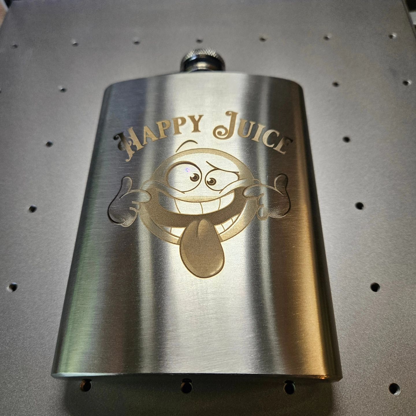8 oz stainless-steel flask with custom engraving