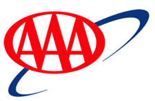 A red aaa logo with a blue circle around it