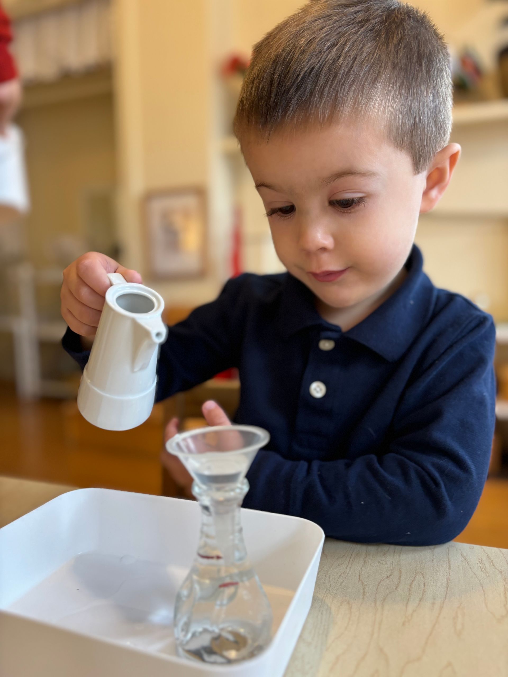 Montessori child in the classroom