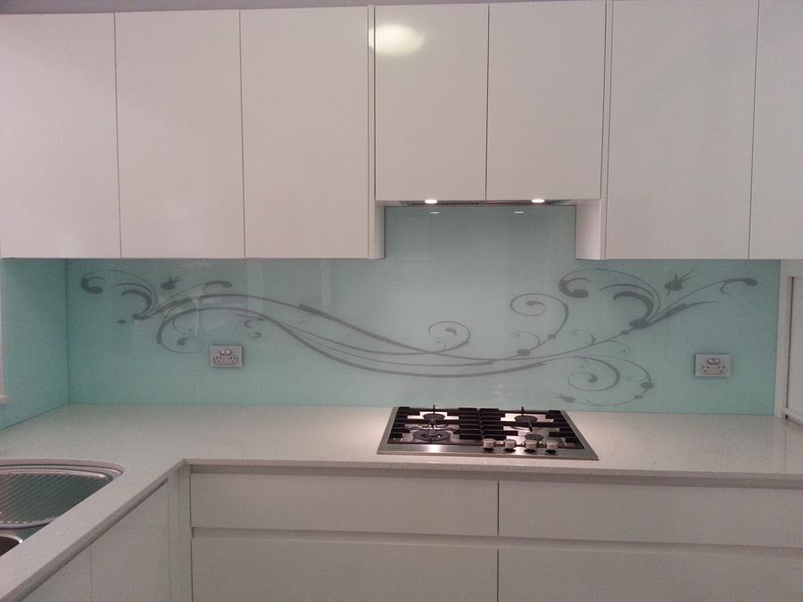 A Kitchen With White Cabinets and a Stove Top Oven — DecoGlaze in Windsor, NSW