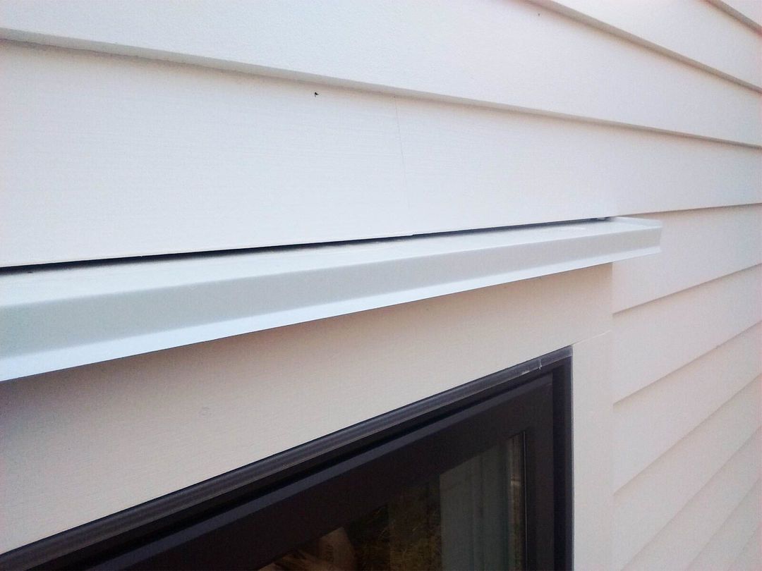 A house with aluminum composite panels