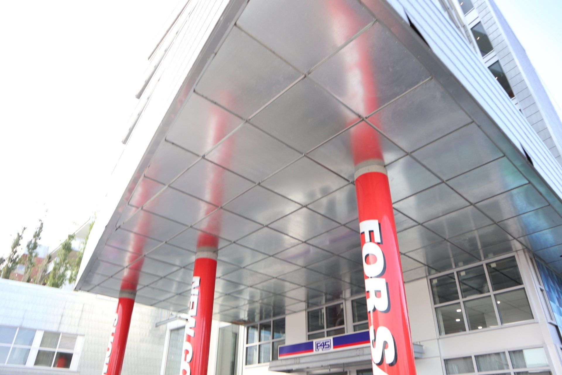 a building with the word fors on it