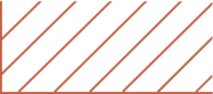 White rectangle with evenly spaced diagonal orange lines on a light background.