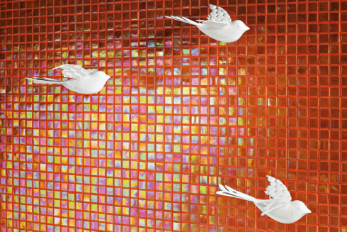 parete con mosaici