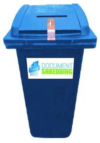 Secure wheelie bin for paper to be shredded by Documentshredding in Pretoria.