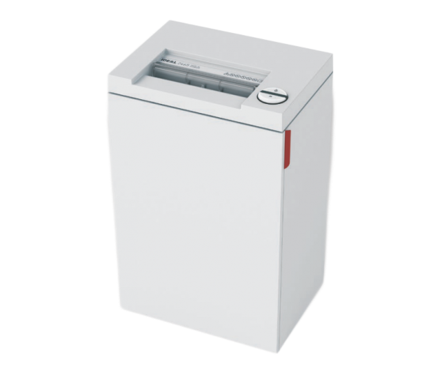 Ideal 2503 paper shredder from Documentshredding in Pretoria with paper input slot and power button.