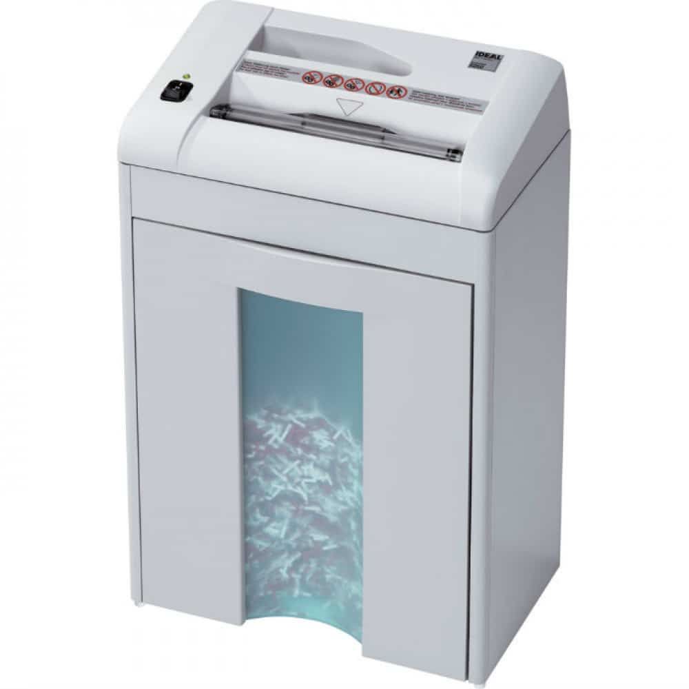 Ideal 2265 paper shredder from Documentshredding in Centurion with paper scraps visible in the container below.