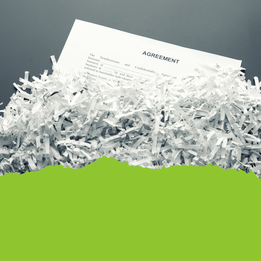 Confidential document shredding image