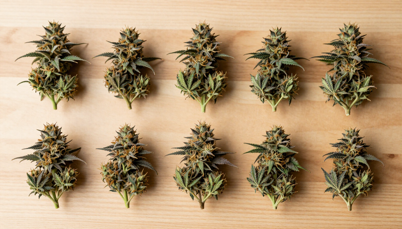Collection of premium cannabis flower strains available at Krave Cannabis on 118 Avenue NW Edmonton