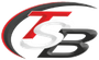 Ein rot-weiß-schwarzes Logo mit at und b auf weißem Hintergrund.
