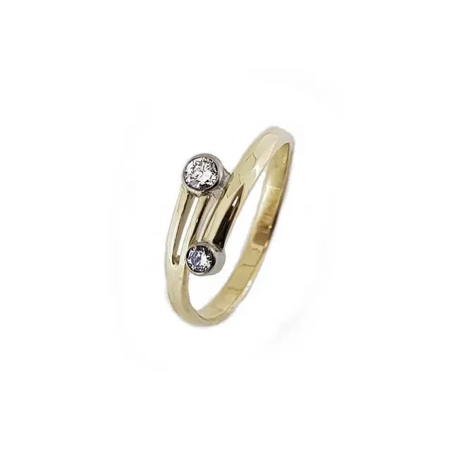 ring goud assieraad  briljant