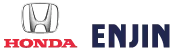 Logotipos da Honda e da ENJIN lado a lado, em vermelho, cinza e azul.
