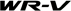 Um close de um novo logotipo hr-v em um fundo branco.