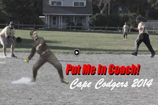 A player makes a pitch on a baseball field with the overlaid text 