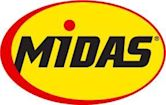 The Midas logo, featuring the black word 