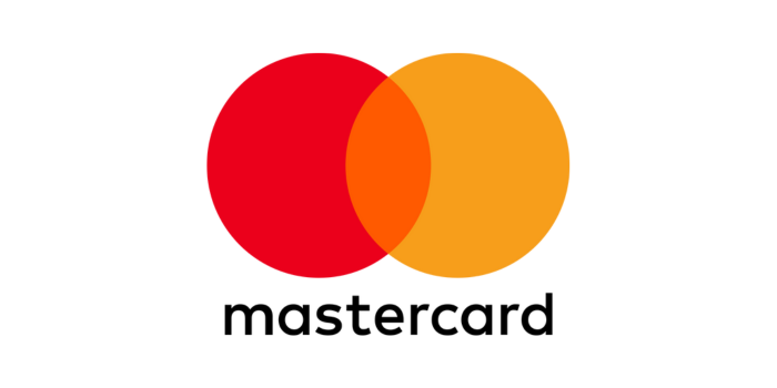 Mastercard-logo: overlappende rode en oranje cirkels met daaronder het woord 
