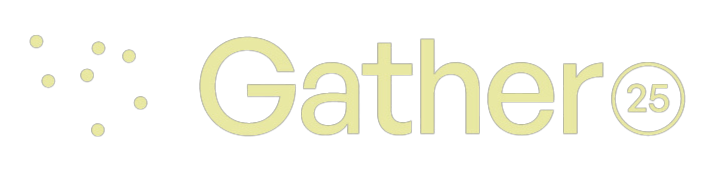 gather 25 logo in cream