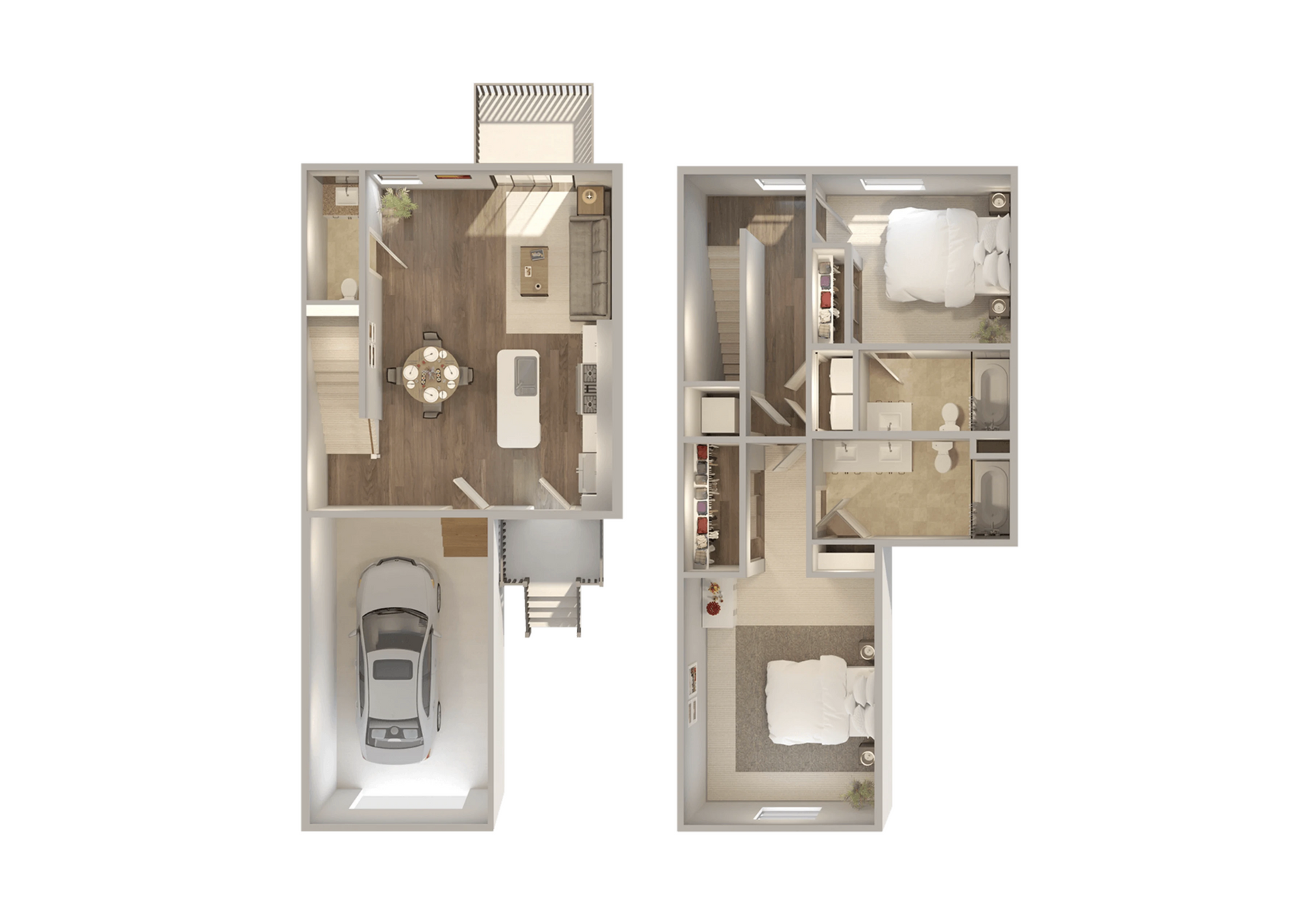 2 Bed - 2.5 Bath - 1 Car - Townhome