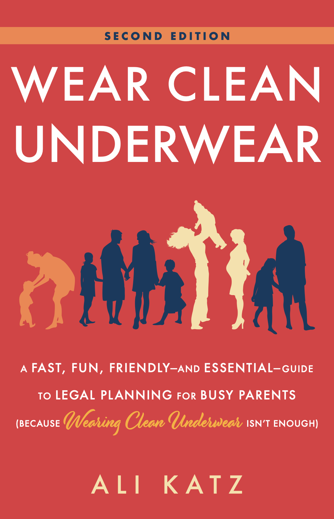 Book cover with red background, title 