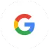 Google logo with a multicolored capital G on a white background