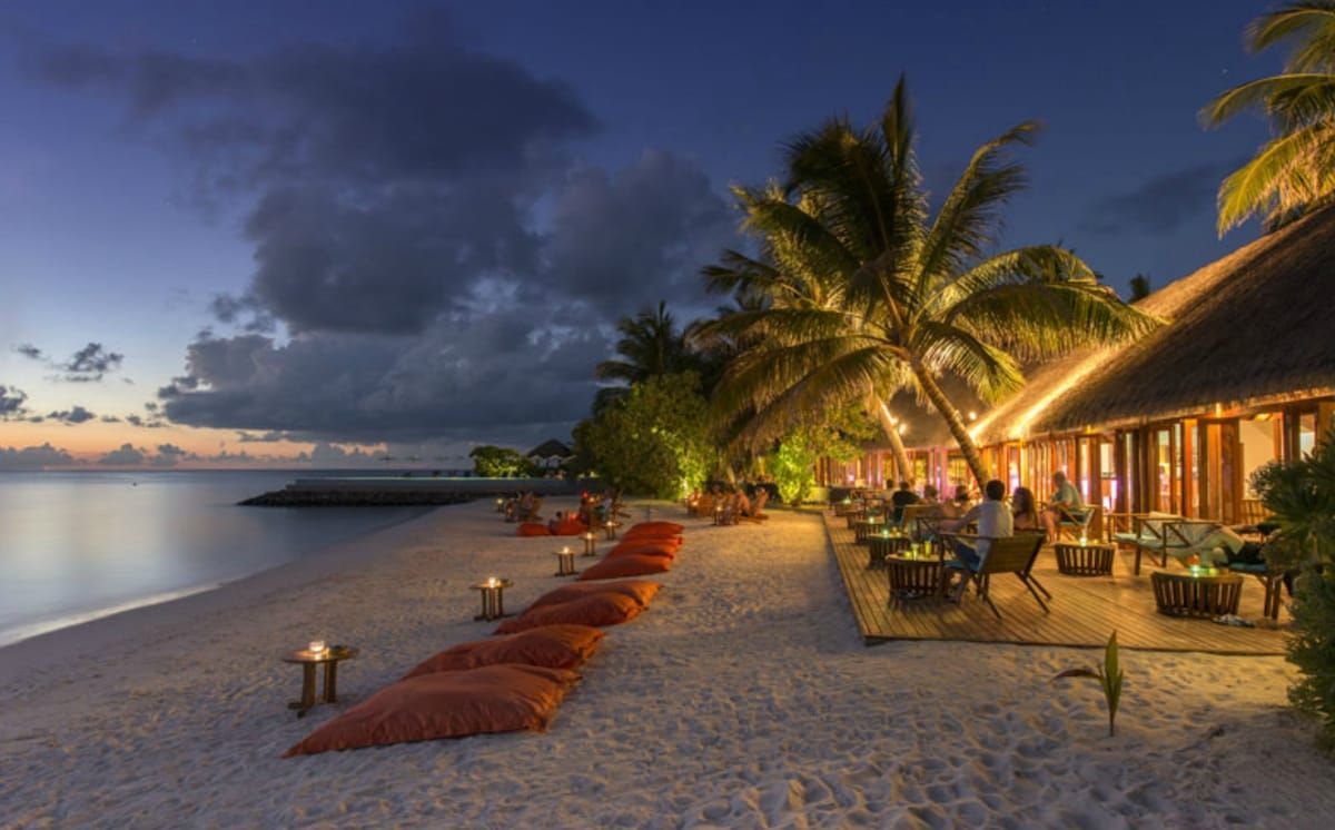 Beach chairs on the beach