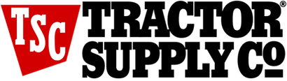 Tractor Supply Co. logo with red TSC shield and bold black text on white background