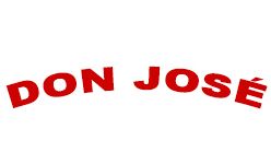 Red arched text reading “DON JOSÉ” on a white background