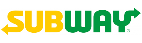Subway logo in yellow and green with an arrow on the Y