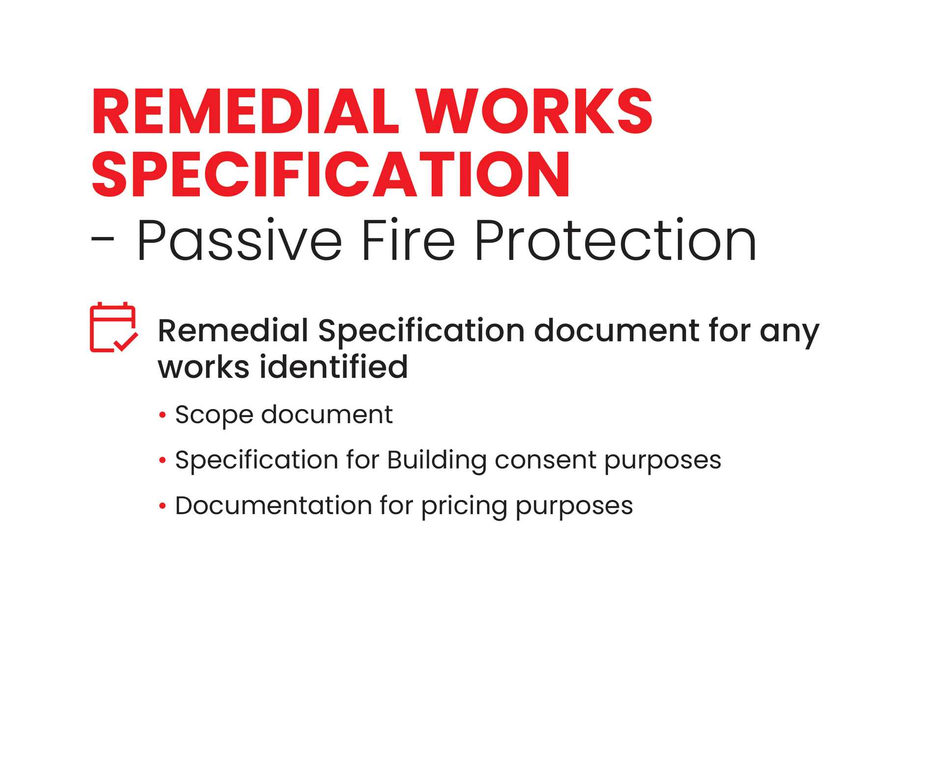 Remedial Works Passive Fire Protection