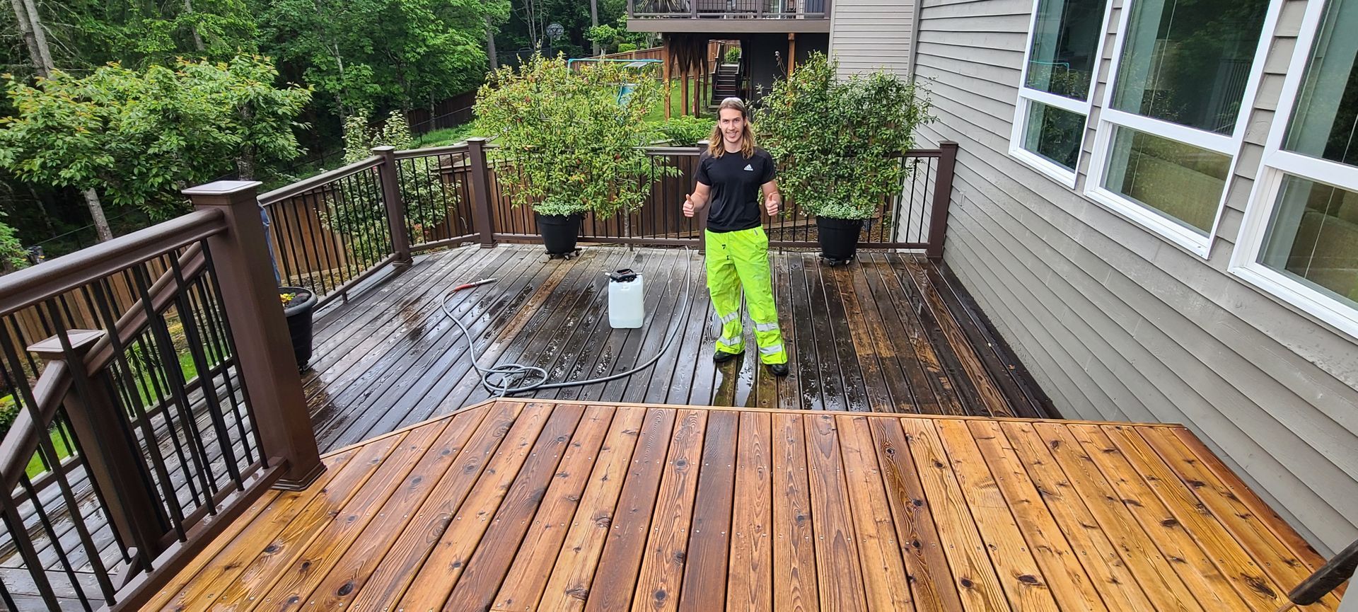 Hot water 
Tigard Oregon
Concrete
Soft washing
low pressure