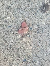 gum stuck on sidewalk