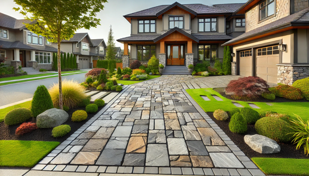 residential flagstone driveway