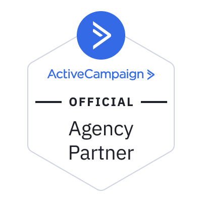 logo active campaign, software parceiro da agência de marketing digital corre mkt