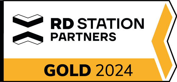 logo rd station partners gold, software parceiro da agência de marketing digital corre mkt