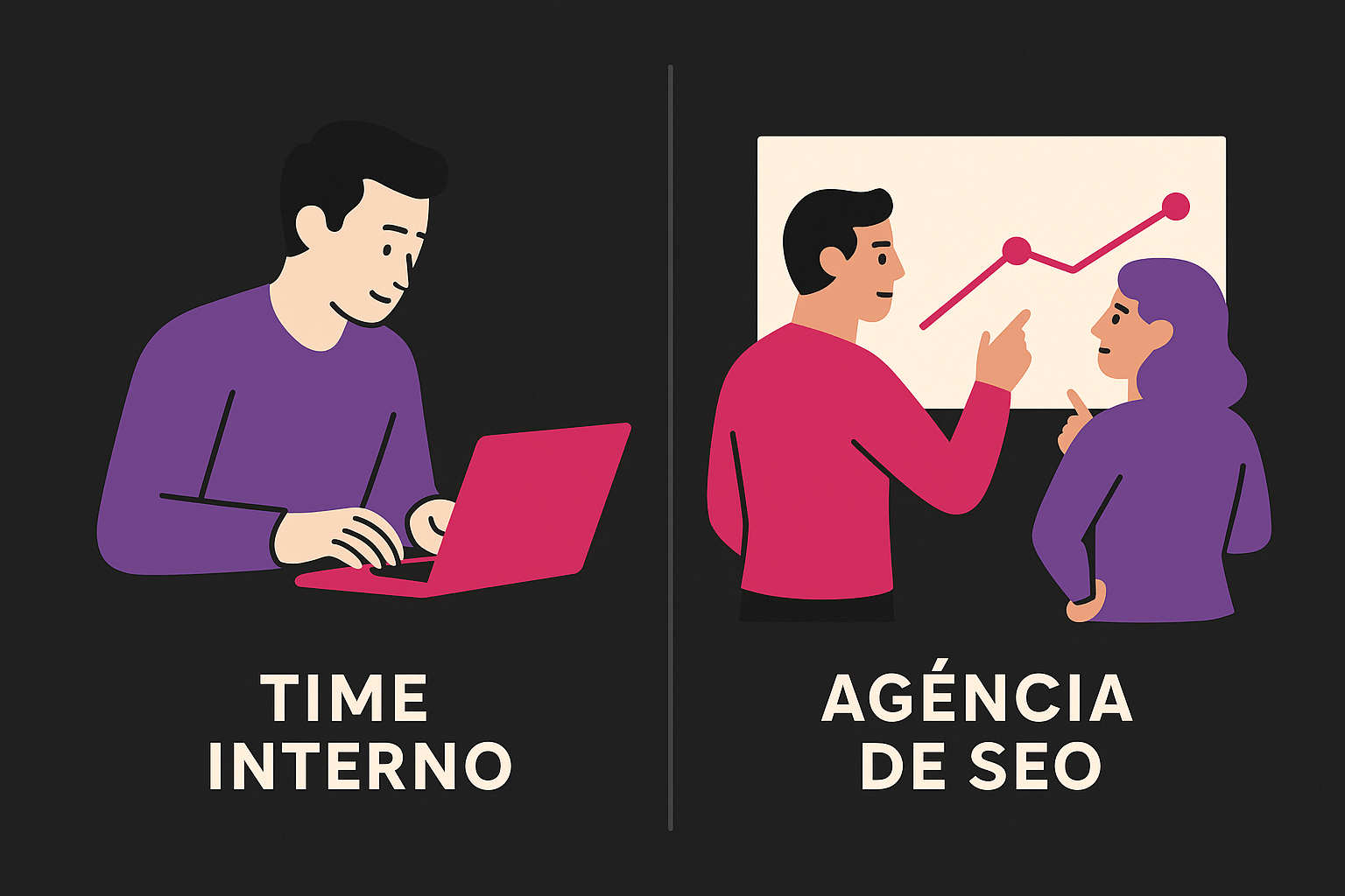 equipe interna vs. agência de seo
