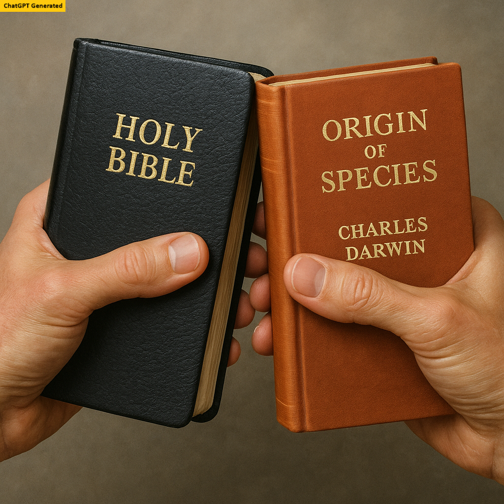 Origins debate image from Science / Faith or Both